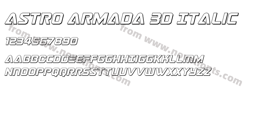 Astro Armada 3D ItalicPreview