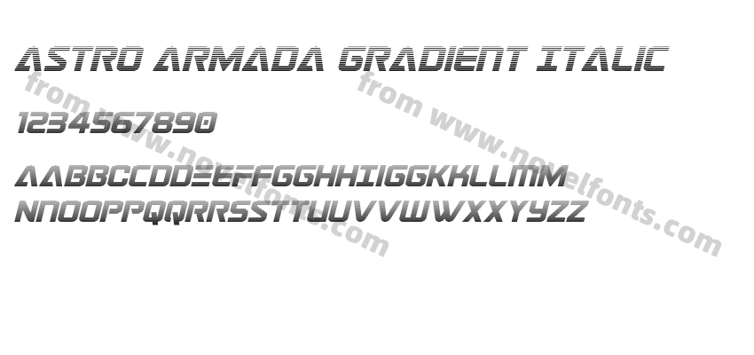 Astro Armada Gradient ItalicPreview