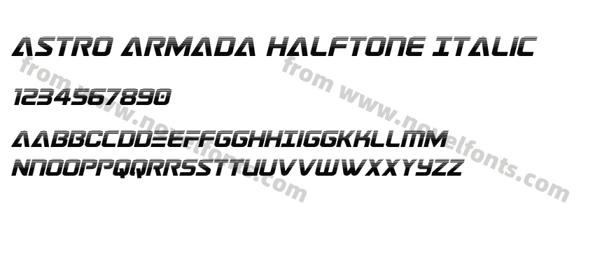 Astro Armada Halftone ItalicPreview