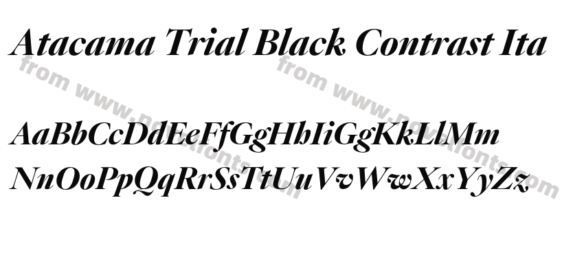 Atacama Trial Black Contrast ItaPreview