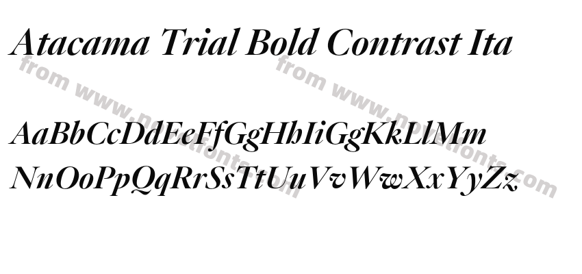 Atacama Trial Bold Contrast ItaPreview