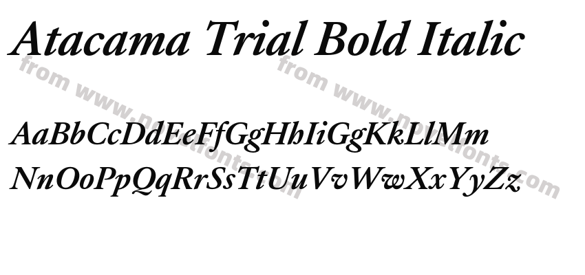 Atacama Trial Bold ItalicPreview