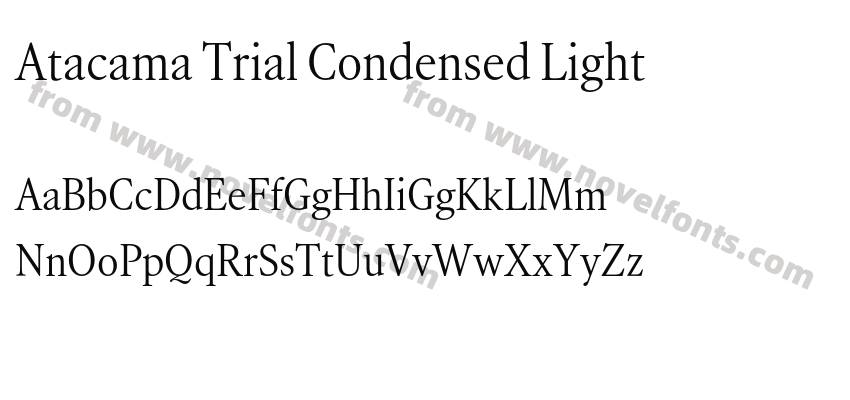 Atacama Trial Condensed LightPreview