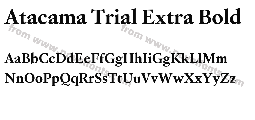 Atacama Trial Extra BoldPreview