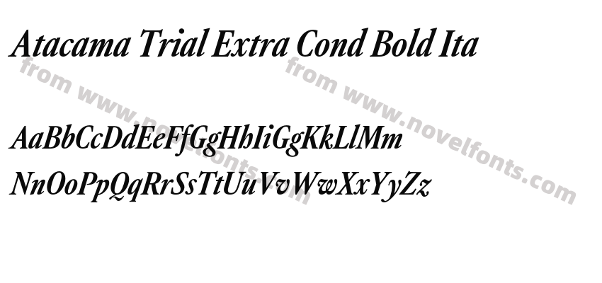 Atacama Trial Extra Cond Bold ItaPreview