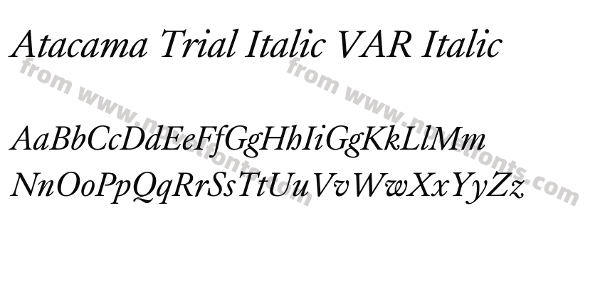 Atacama Trial Italic VAR ItalicPreview