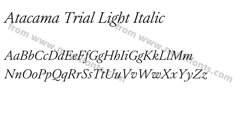 Atacama Trial Light ItalicPreview