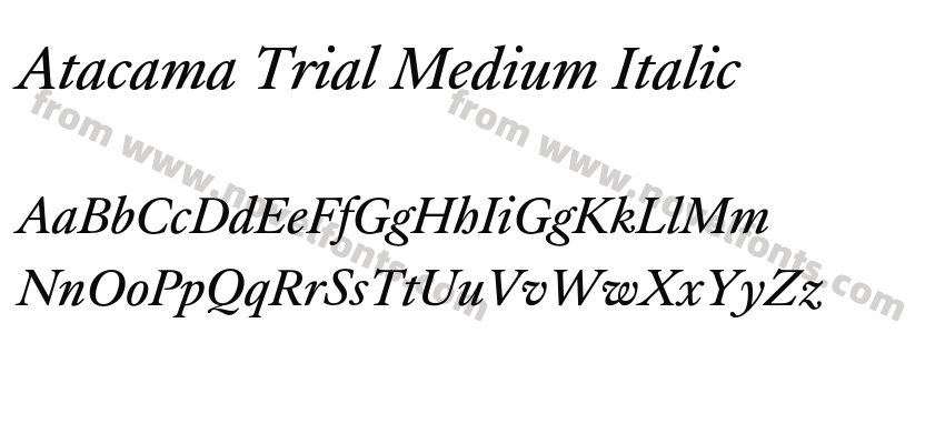 Atacama Trial Medium ItalicPreview