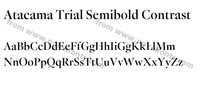 Atacama Trial Semibold ContrastPreview