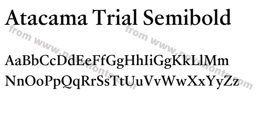 Atacama Trial SemiboldPreview