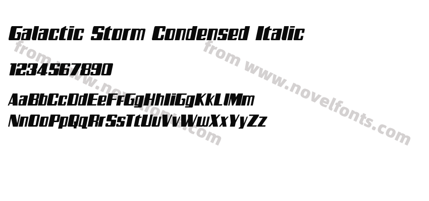 Galactic Storm Condensed ItalicPreview