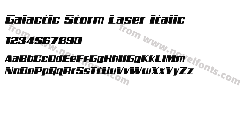 Galactic Storm Laser ItalicPreview