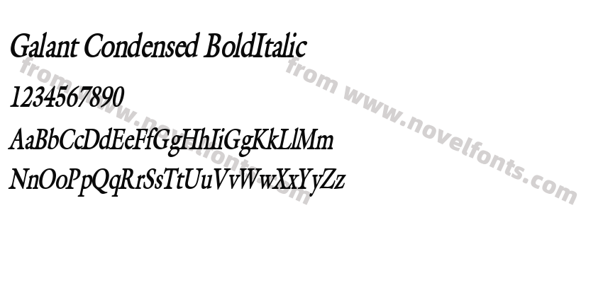 Galant Condensed BoldItalicPreview