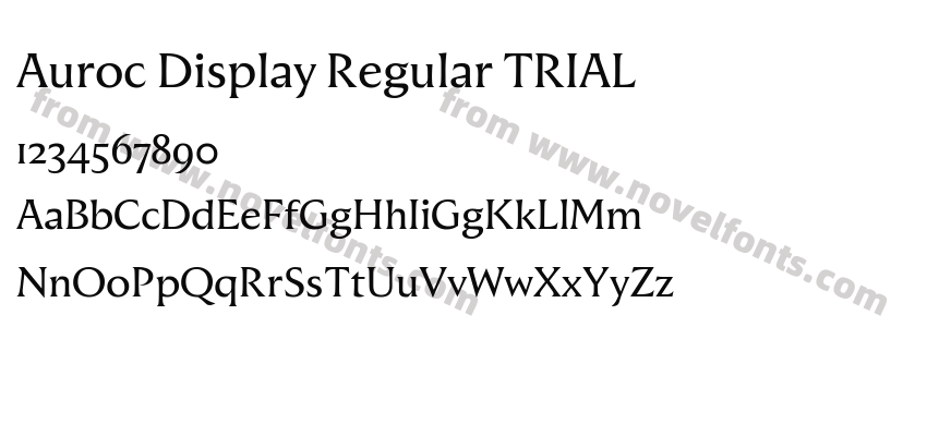 Auroc Display Regular TRIALPreview