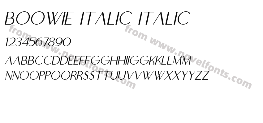 BOOWIE italic ItalicPreview