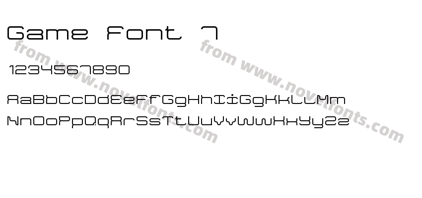 Game Font 7Preview