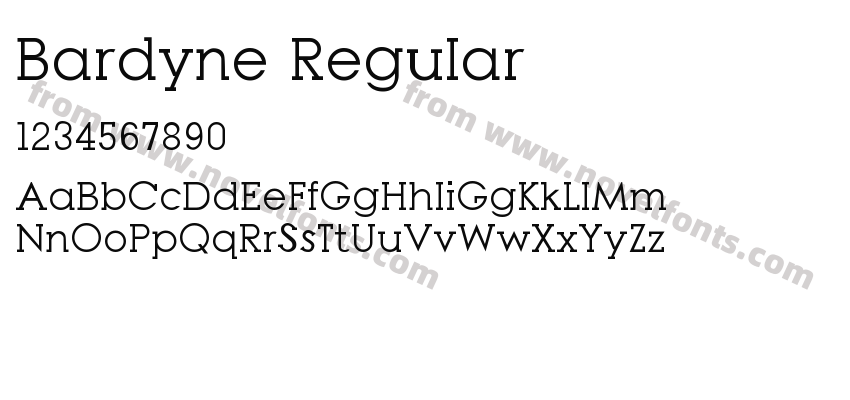 Bardyne RegularPreview