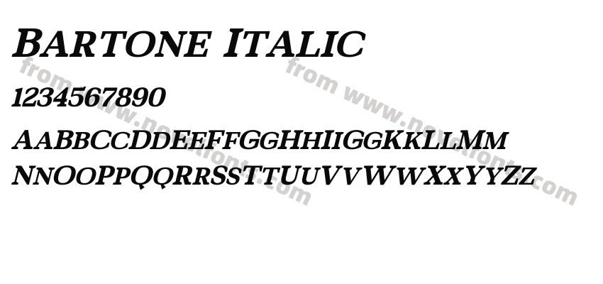 Bartone ItalicPreview