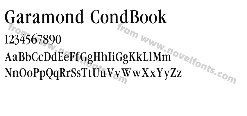 Garamond CondBookPreview