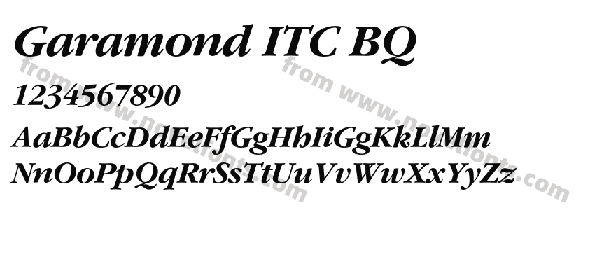 Garamond ITC BQPreview