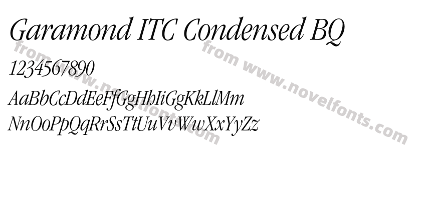 Garamond ITC Condensed BQPreview