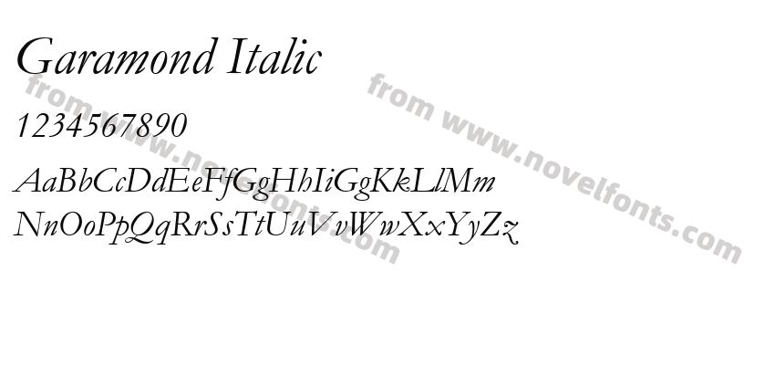 Garamond ItalicPreview