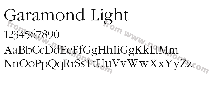 Garamond LightPreview