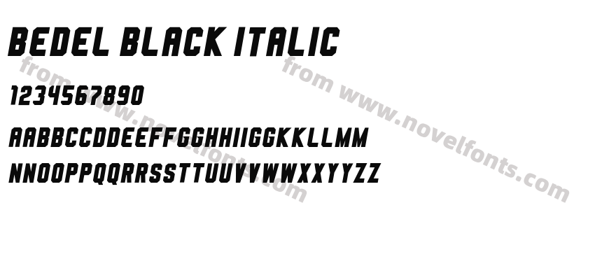 Bedel Black ItalicPreview