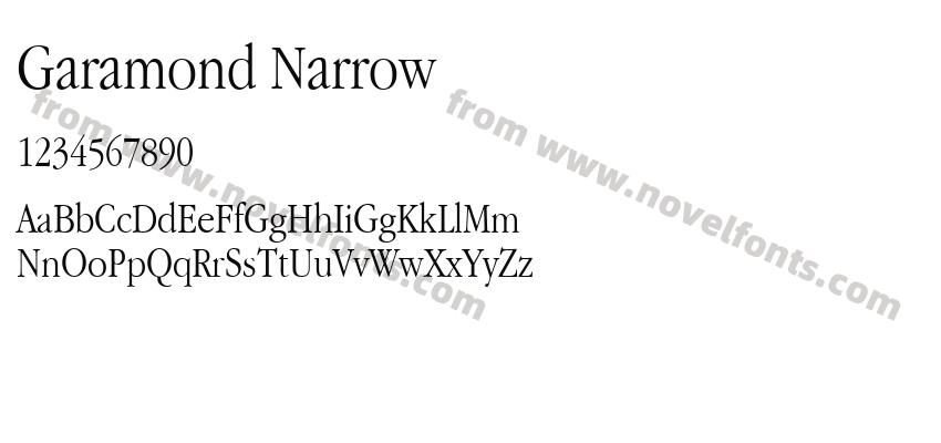 Garamond NarrowPreview