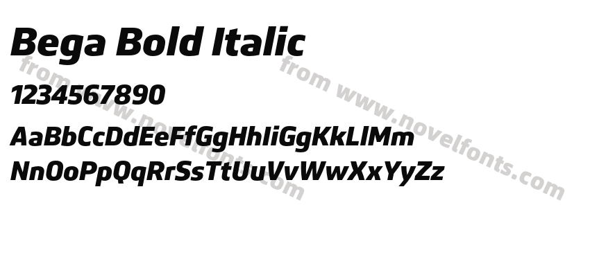 Bega Bold ItalicPreview