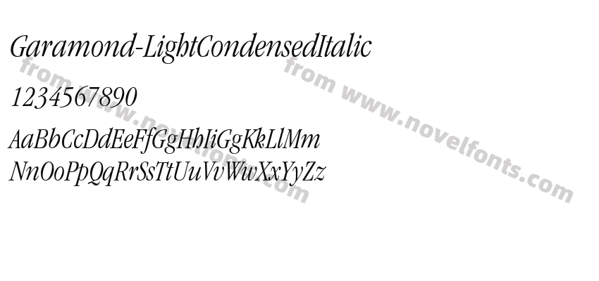 Garamond-LightCondensedItalicPreview