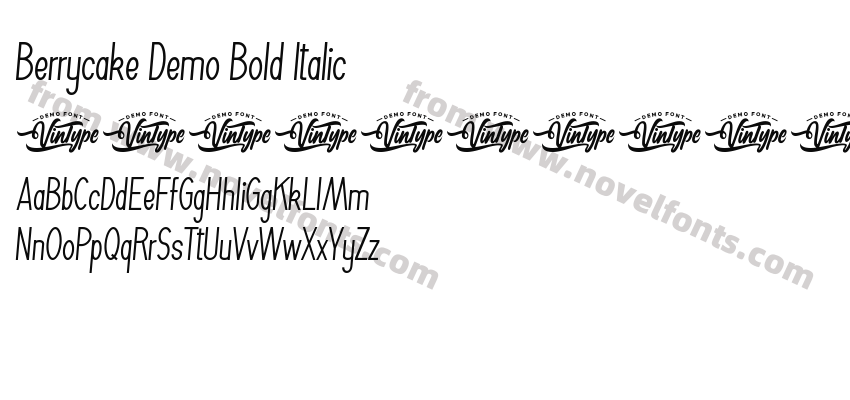 Berrycake Demo Bold ItalicPreview
