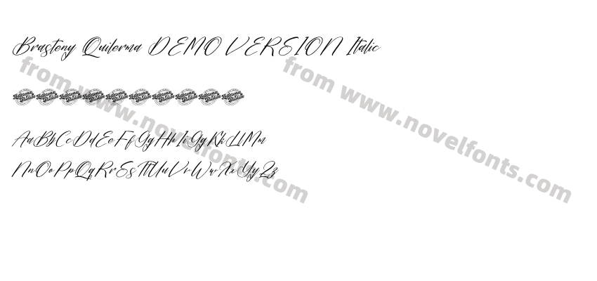 Brasteny Quilerma DEMO VERSION ItalicPreview