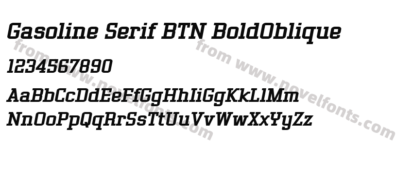 Gasoline Serif BTN BoldObliquePreview