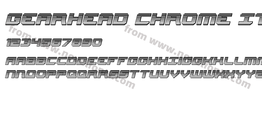 Gearhead Chrome ItalicPreview