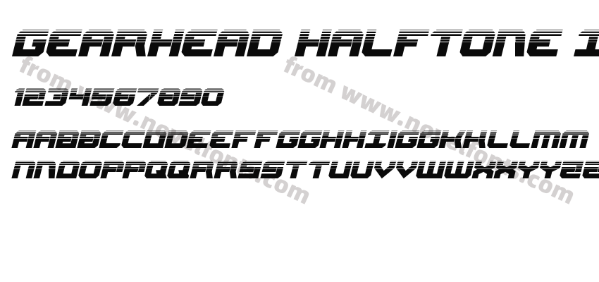 Gearhead Halftone ItalicPreview