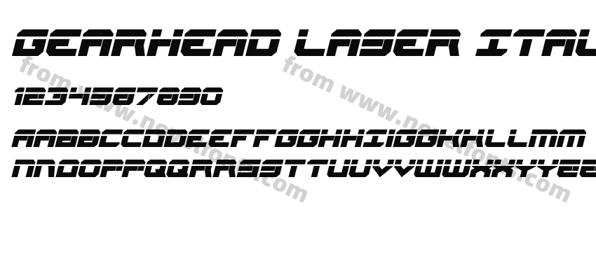 Gearhead Laser ItalicPreview