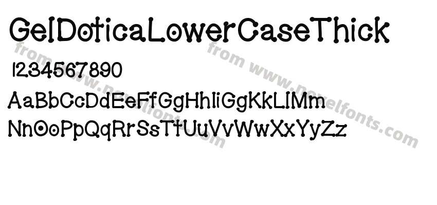 GelDoticaLowerCaseThickPreview