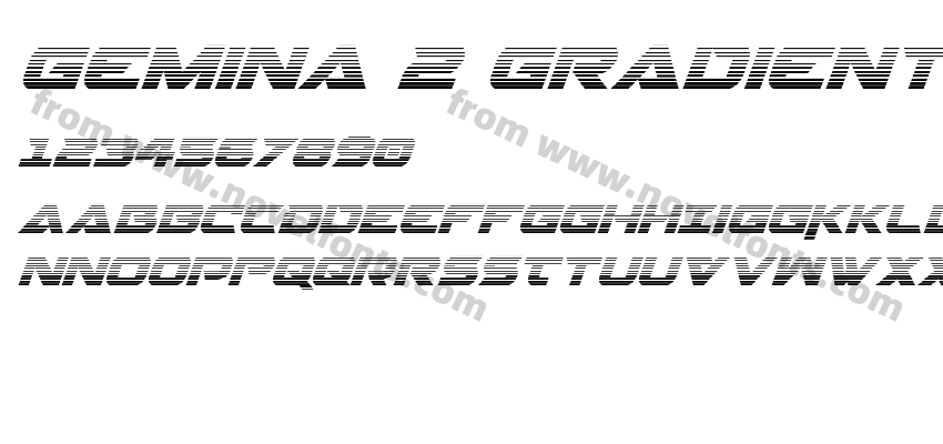 Gemina 2 Gradient ItalicPreview