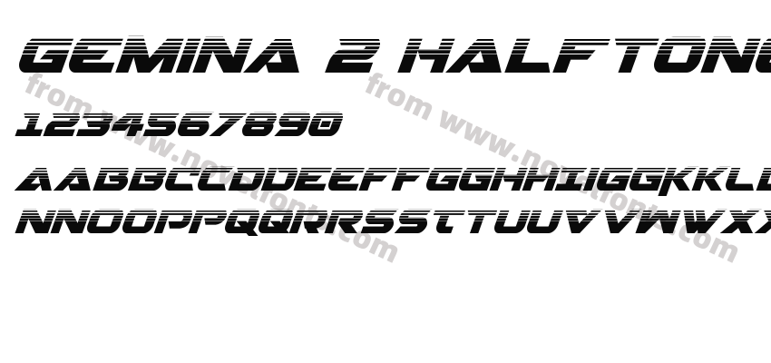 Gemina 2 Halftone ItalicPreview