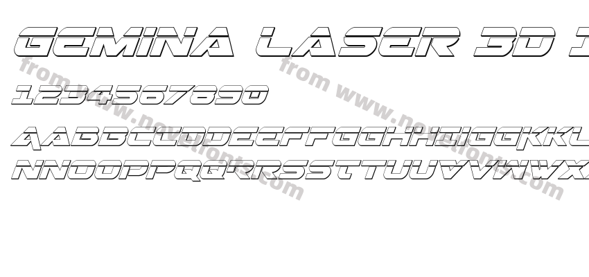 Gemina Laser 3D ItalicPreview