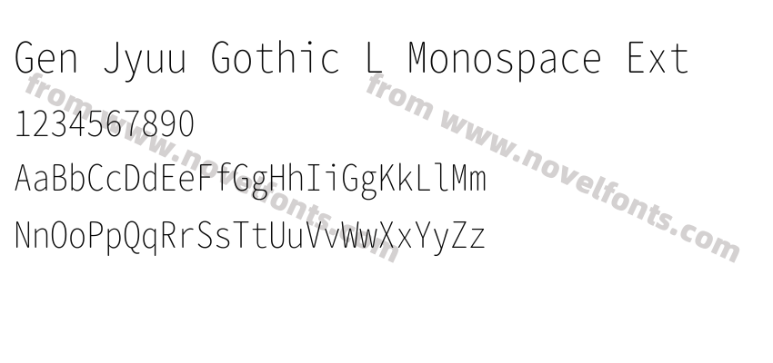 Gen Jyuu Gothic L Monospace ExtPreview