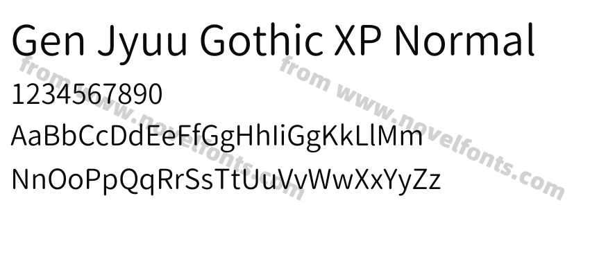 Gen Jyuu Gothic XP NormalPreview