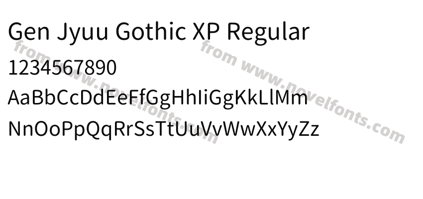 Gen Jyuu Gothic XP RegularPreview