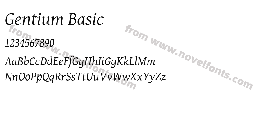 Gentium Basic ItalicPreview