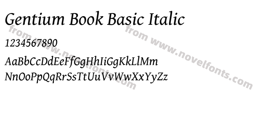 Gentium Book Basic ItalicPreview