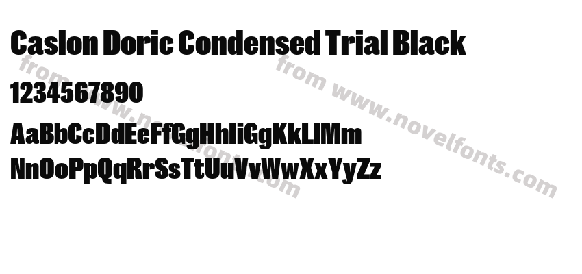 Caslon Doric Condensed Trial BlackPreview