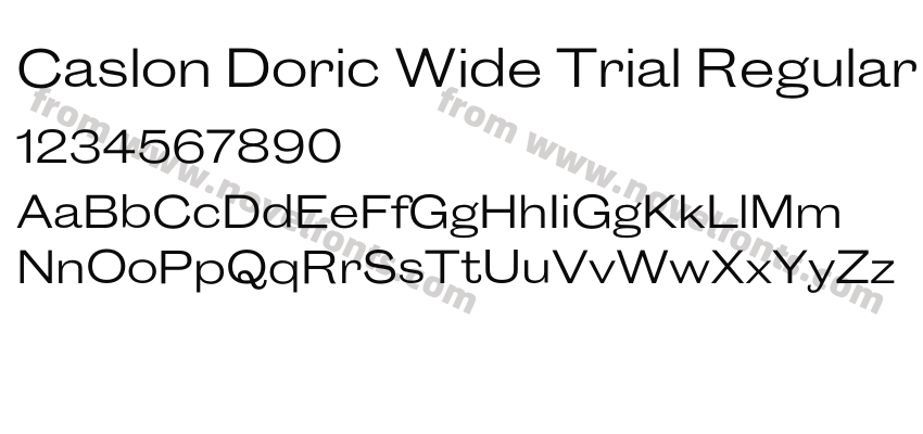 Caslon Doric Wide Trial RegularPreview