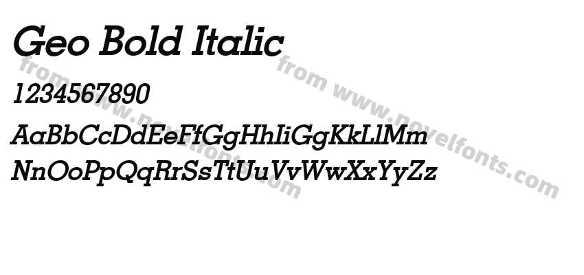 Geo Bold ItalicPreview