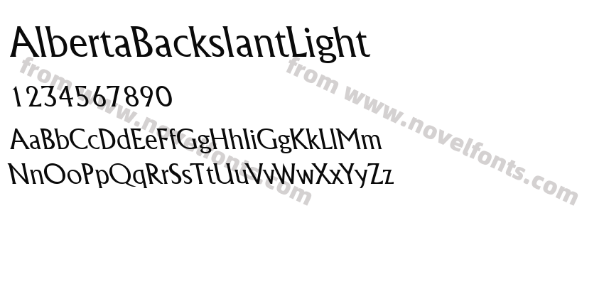 Alberta Backslant Light RegularPreview